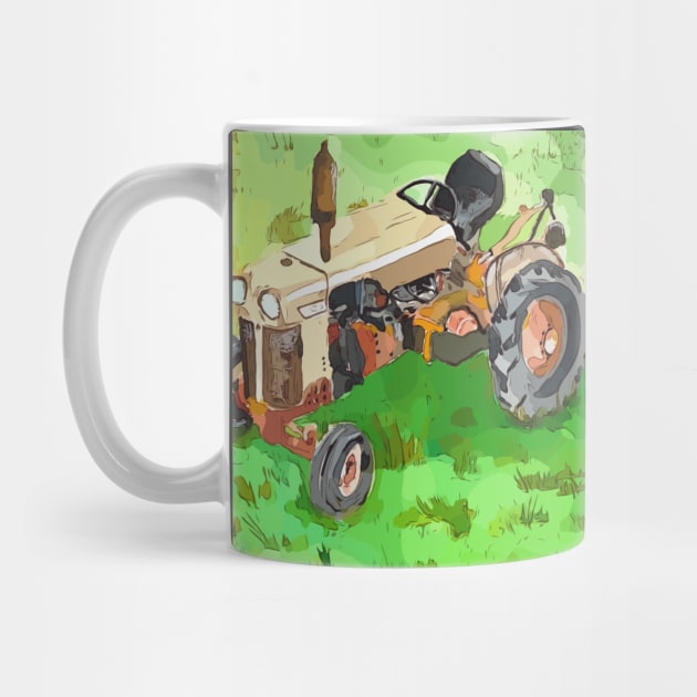 Artistic illustration of a antique Case tractor. by WelshDesigns